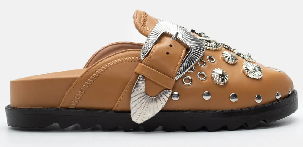 Clogs με Διακοσμητικά Τρουκς - Κάμελ