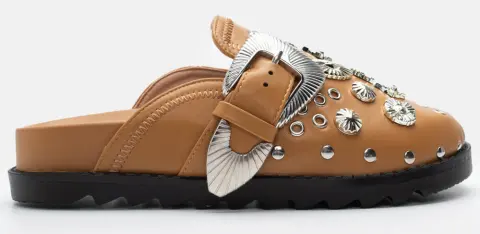 Clogs με Διακοσμητικά Τρουκς - Κάμελ
