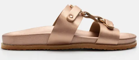 Σανδάλια Flatform με Φάσες & Κρίκους - Χαλκός