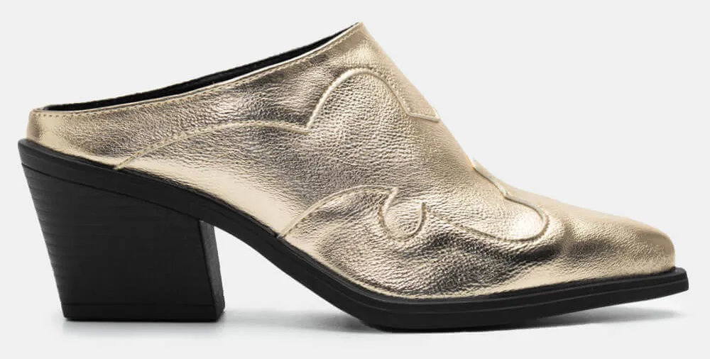 Clogs Western Μυτερά - Χρυσό