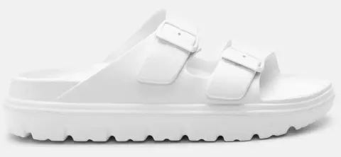 Παντόφλες με Διπλές Τόκες - Λευκό