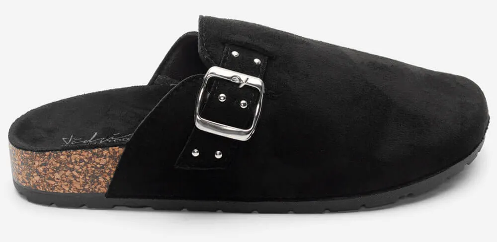 Παντόφλες Σαμπώ με Τόκα - Μαύρο