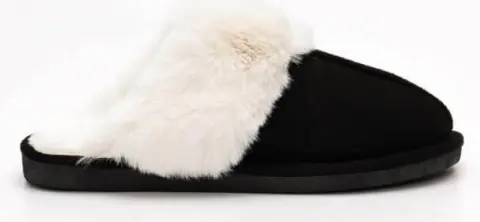 Παντόφλες με Γούνα - Μαύρο