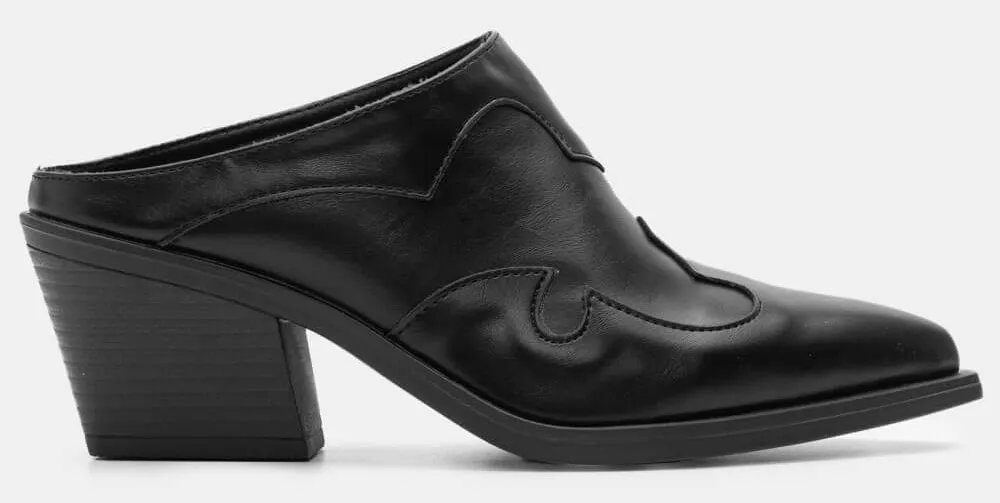 Clogs Western Μυτερά - Μαύρο