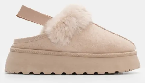 Παντόφλες Σαμπό με Λάστιχο - Μπεζ