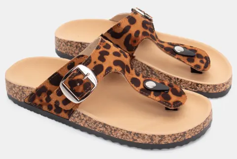 Σανδάλια Flatform με Διακοσμητική Τόκα - Animal Print