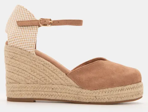 Πλατφόρμες Εσπαντρίγιες με Μπαρέτα - Μπεζ-Σκούρο