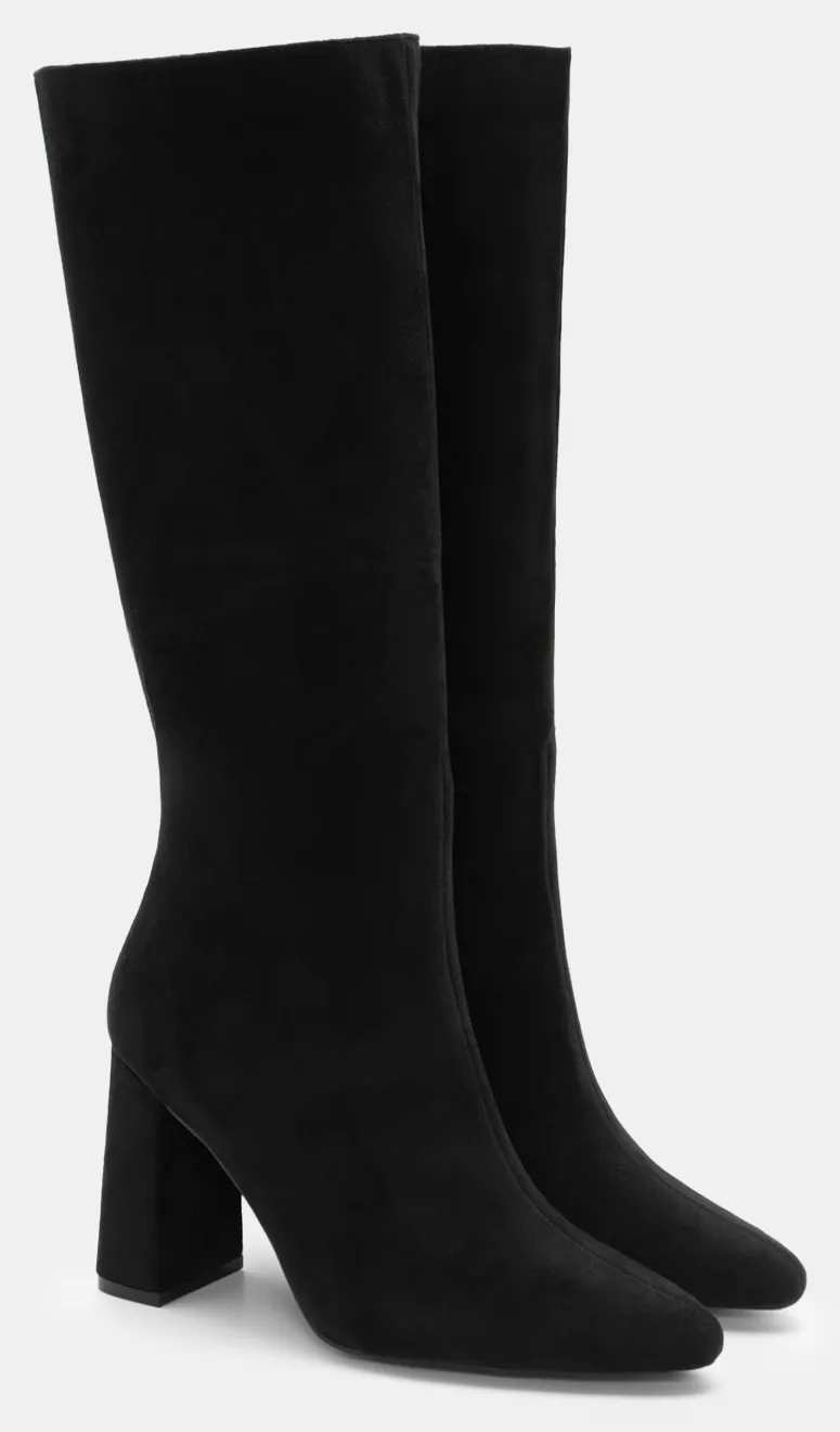 Μπότες Μυτερές Μονόχρωμες - Μαύρο