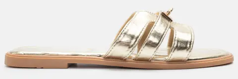 Flat Σανδάλια με Περίτεχνα Λουριά - Χρυσό