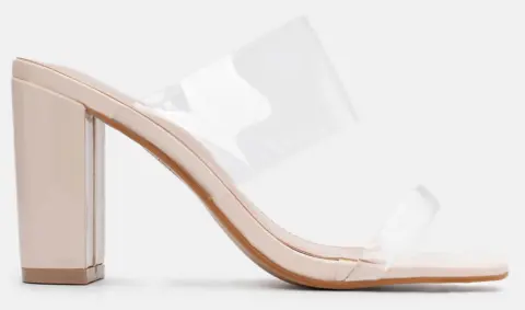 LUIGI DESIGN - Mules με Διάφανη Φάσα & Τακούνι - Μπεζ