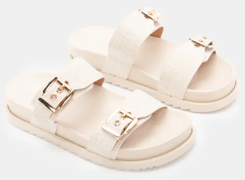 Flat Σανδάλια με Τόκες - Μπεζ