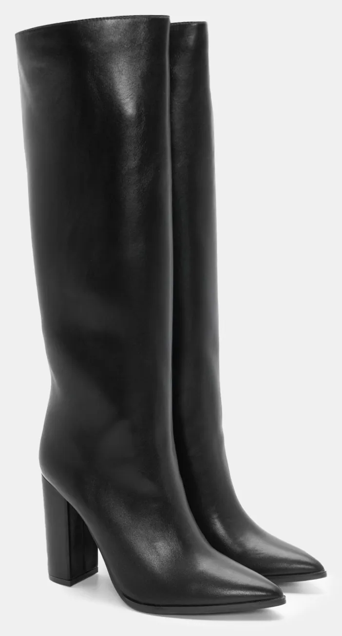 Μπότες Μυτερές με Τακούνι - Μαύρο