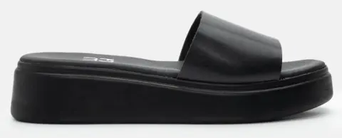 LUIGI DESIGN - Πλατφόρμες με Φαρδιά Φάσα - Μαύρο