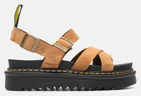 Σανδάλια Flatform με Λουράκια & Τόκες - Κάμελ