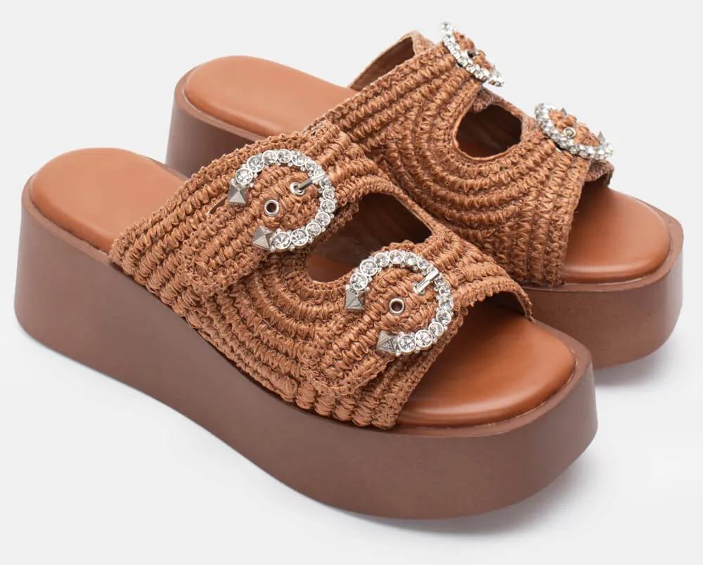 Πλατφόρμες με Τόκες απο Διακοσμητικές Πέτρες - Κάμελ