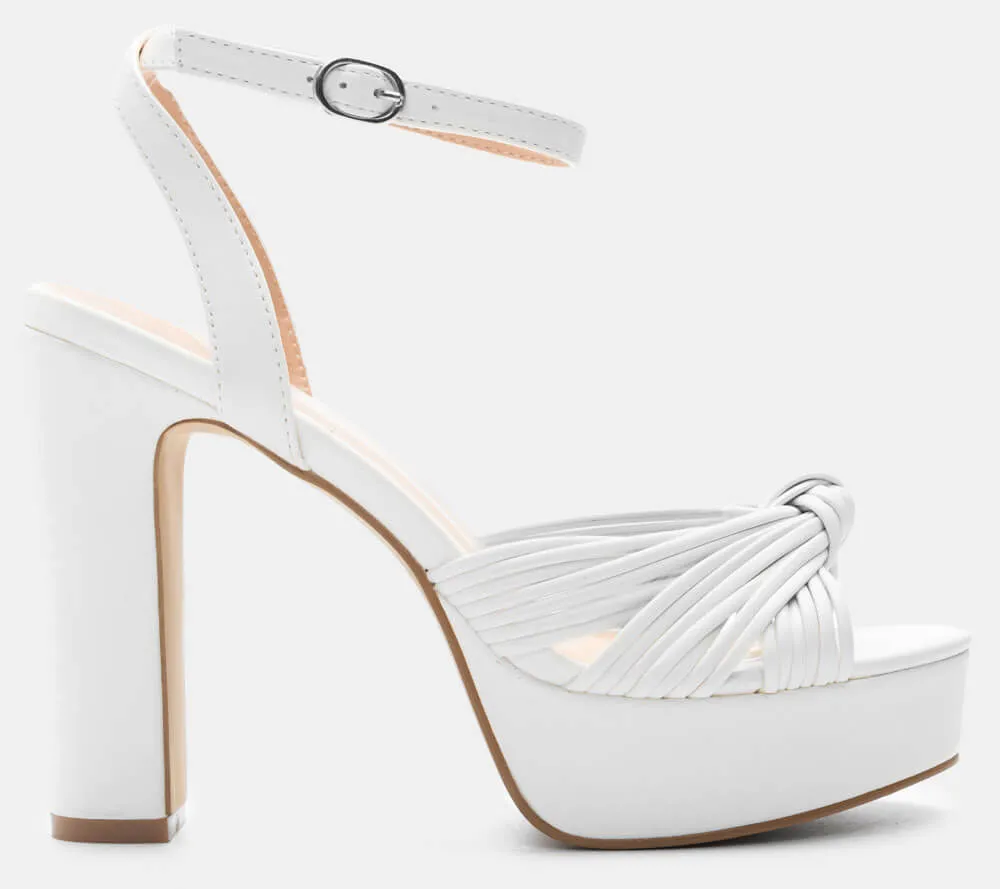 Πέδιλα με Σχέδιο Κόμπο & Φιάπα - Λευκό