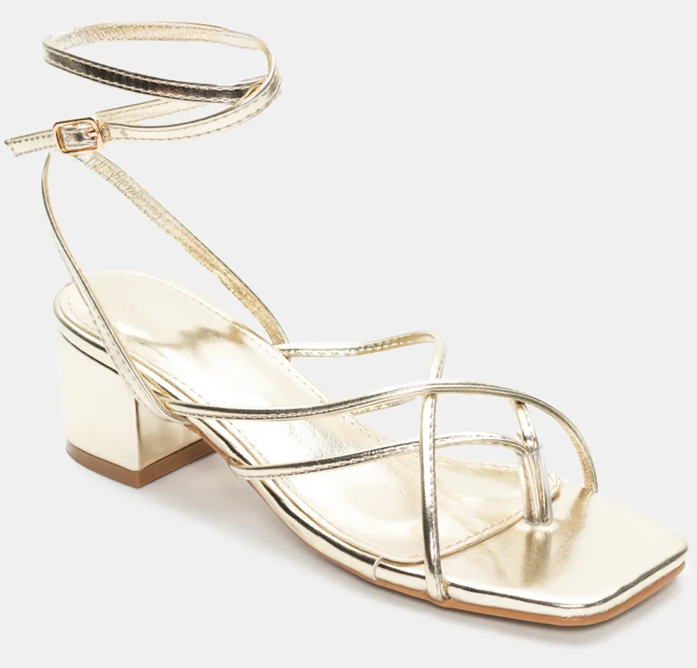 Πέδιλα με Πολλαπλά Λουράκια - Χρυσό