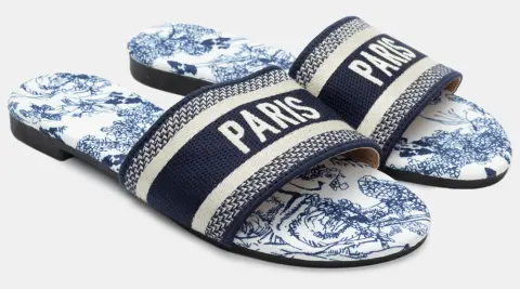 Flat Σανδάλια με Φαρδιά Φάσα - Μπλε