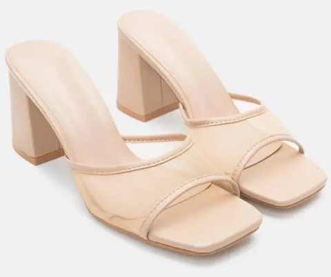 Mules με Δίχτυ - Nude