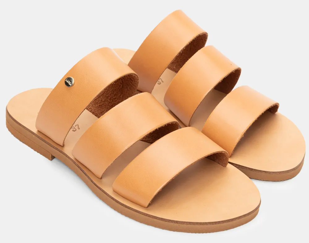 LUIGI DESIGN - Flat Σανδάλια με Λουράκια - Nude