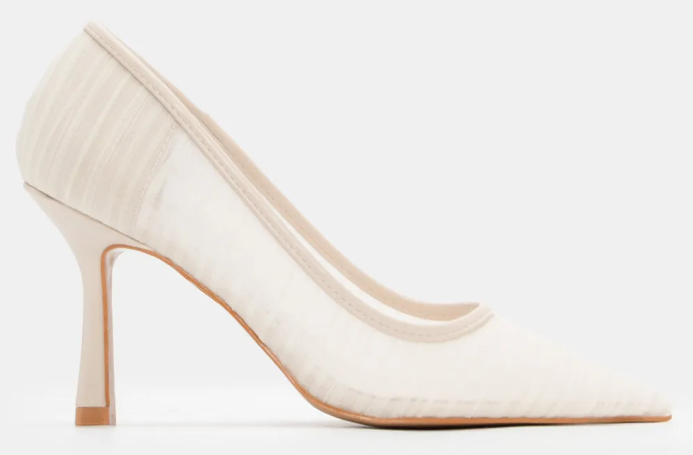 Γόβες Μυτερές See Through - Μπεζ