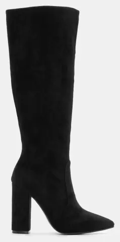 Μπότες Μυτερές με Τακούνι - Μαύρο