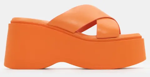 Πλατφόρμες με Χιαστί Λουράκια - Πορτοκαλί