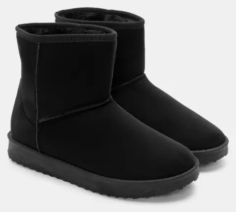 Μποτάκια με Εσωτερική Επένδυση Γούνας - Μαύρο