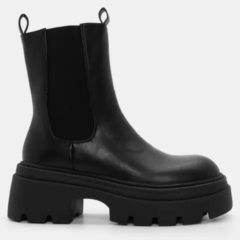 Μποτάκια Chelsea Δίσολα - Μαύρο
