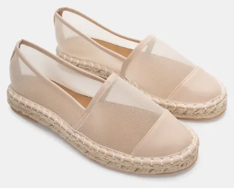 Εσπαντρίγιες με Δίχτυ - Μπεζ