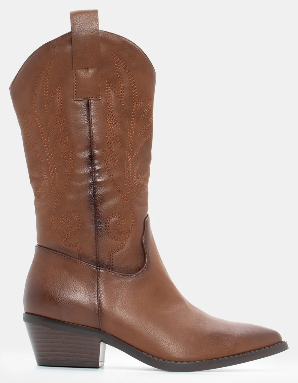 Μπότες Cowboy με Φλόγες - Κάμελ