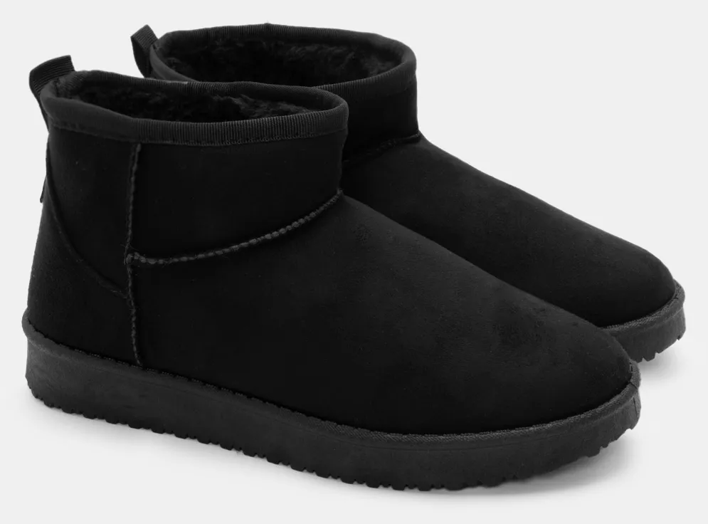 Μποτάκια με Εσωτερική Επένδυση Γούνας - Μαύρο
