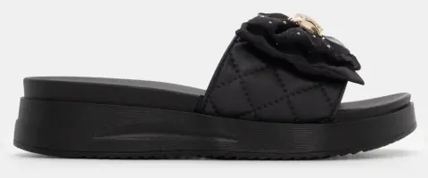 Πλατφόρμες με Διακοσμητικό Φιόγκο & Strass - Μαύρο