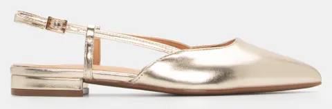 Γοβάκια Slingback Μυτερά - Χρυσό