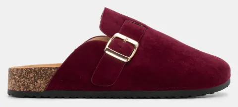 Clogs Σαμπό Δίσολα με Διακοσμητικό Λουράκι - Μπορντό