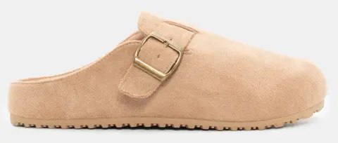 Clogs Σαμπό με Διακοσμητικό Λουράκι - Μπεζ-Σκούρο