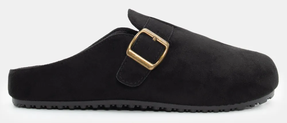 Clogs Σαμπό με Διακοσμητικό Λουράκι - Μαύρο