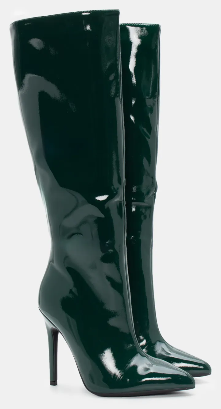 Μπότες Μονόχρωμες Μυτερές - Κυπαρισσί