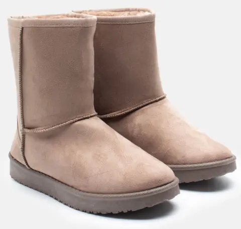 Μποτάκια με Εσωτερική Επένδυση Γούνας - Καφέ