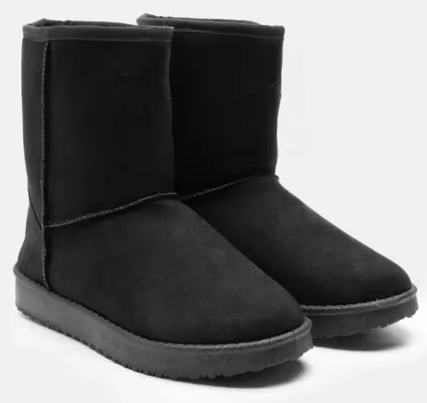 Μποτάκια με Εσωτερική Επένδυση Γούνας - Μαύρο