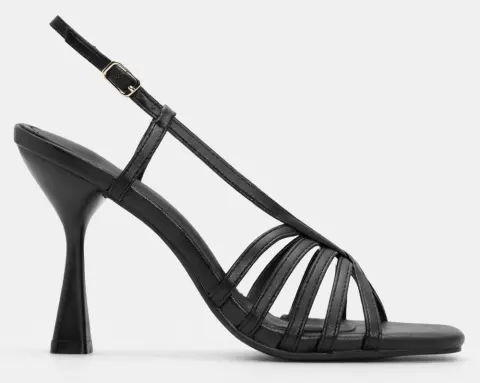 Πέδιλα με Πολλαπλά Λουράκια - Μαύρο