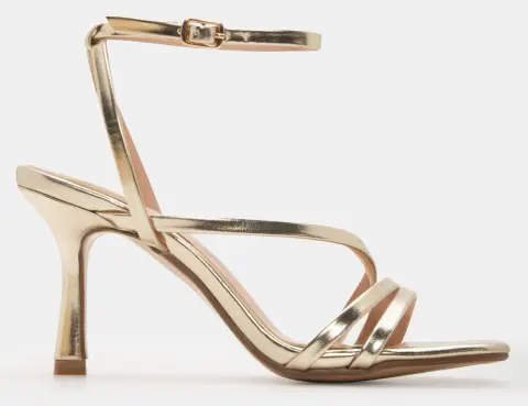 Πέδιλα με Λουράκια & Μπαρέτα - Χρυσό