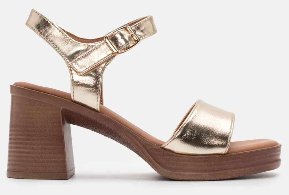 Πλατφόρμες με Φάσα & Μπαρέτα - Χρυσό