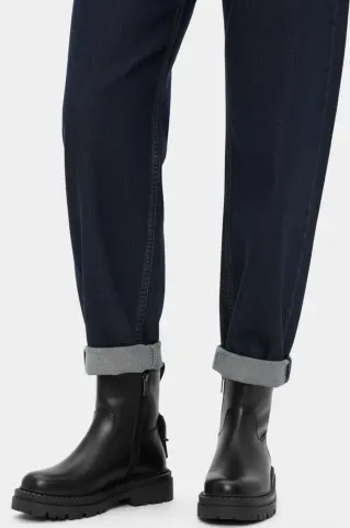 Μποτάκια με Διακοσμητικό Λουράκι - Μαύρο