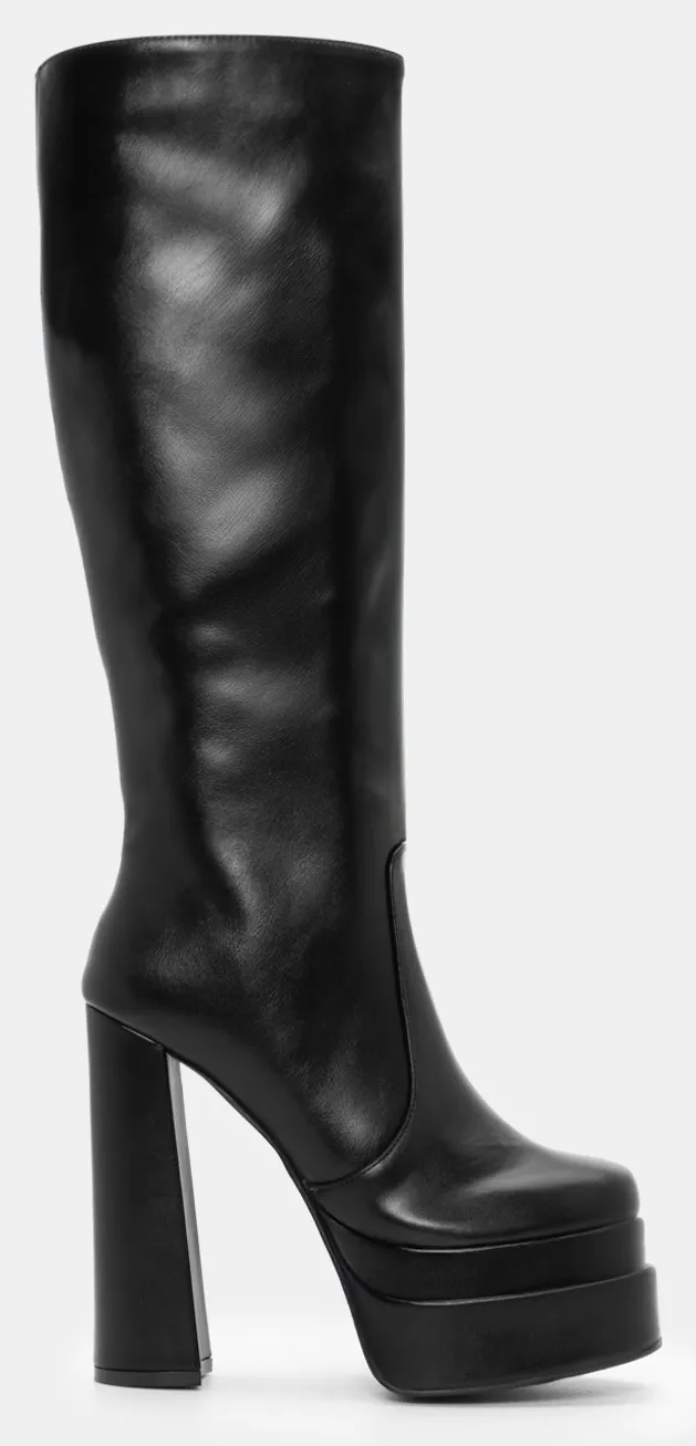 Μπότες με Διπλή Φιάπα - Μαύρο