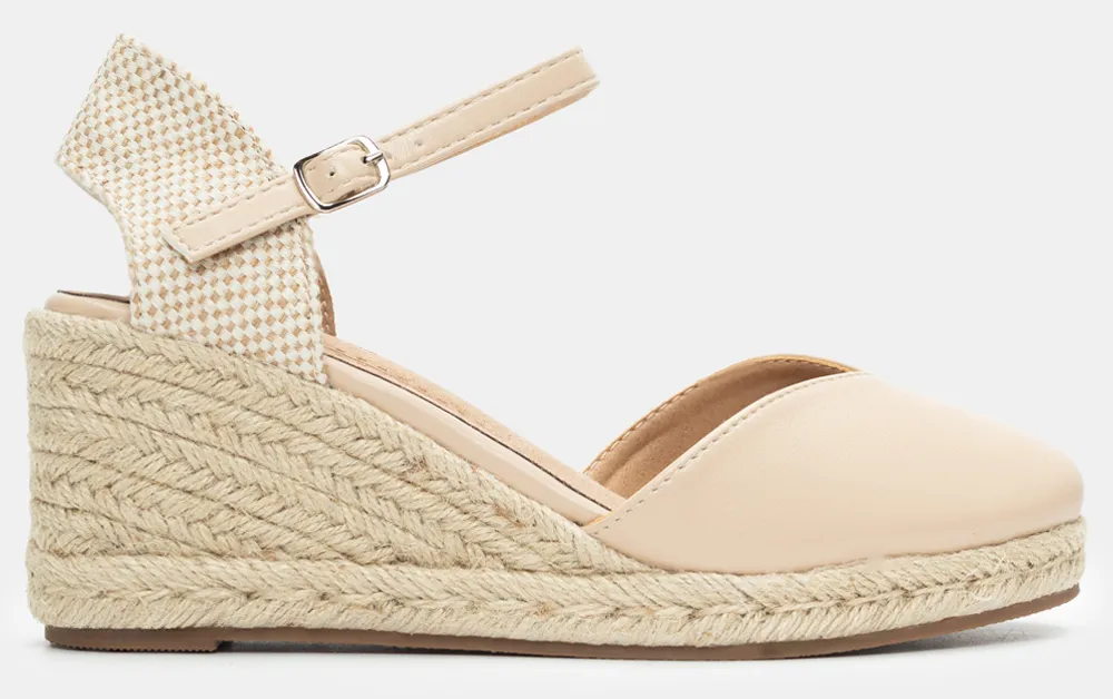 Πλατφόρμες Εσπαντρίγιες με Μπαρέτα - Μπεζ