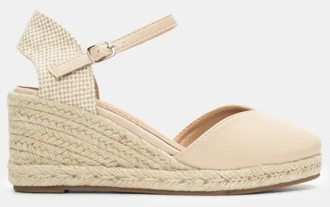 Πλατφόρμες Εσπαντρίγιες με Μπαρέτα - Μπεζ