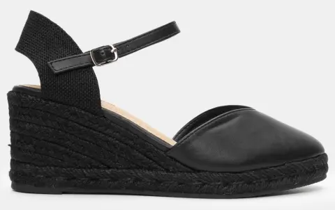 Πλατφόρμες Εσπαντρίγιες με Μπαρέτα - Μαύρο