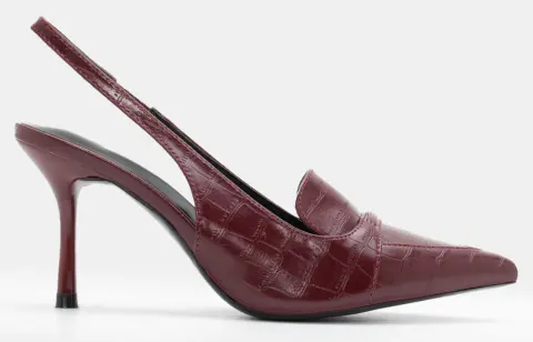 Γόβες Μυτερές Croco - Μπορντό