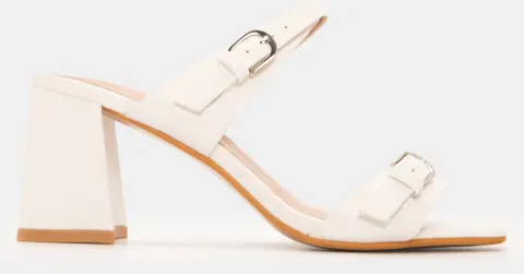 Mules με Διπλά Λουράκια - Λευκό